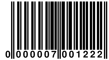 0 000007 001222