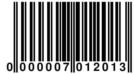 0 000007 012013