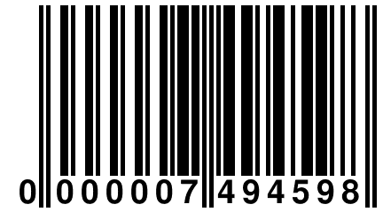 0 000007 494598