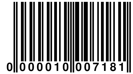 0 000010 007181