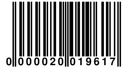 0 000020 019617