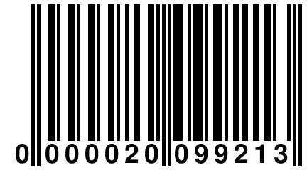 0 000020 099213