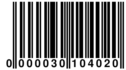 0 000030 104020