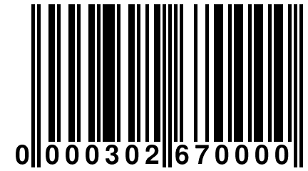 0 000302 670000