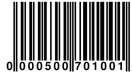 0 000500 701001