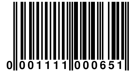 0 001111 000651