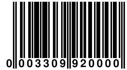 0 003309 920000