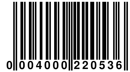 0 004000 220536