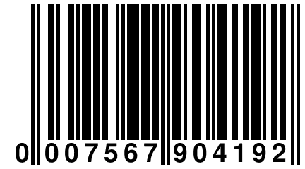 0 007567 904192