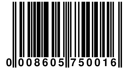 0 008605 750016