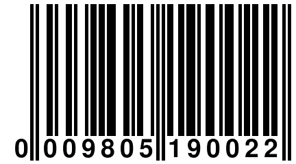 0 009805 190022