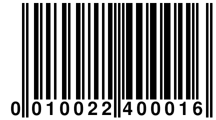 0 010022 400016