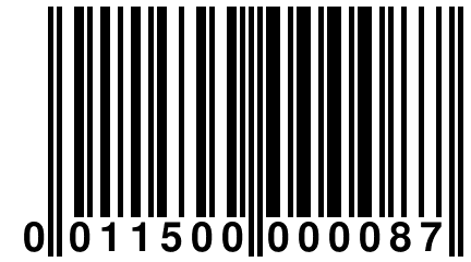 0 011500 000087