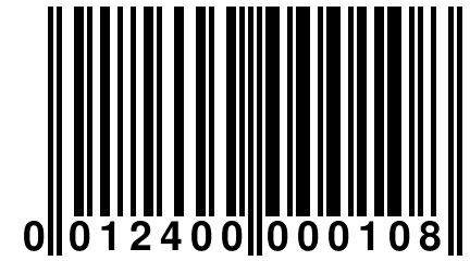 0 012400 000108