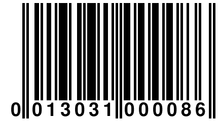 0 013031 000086