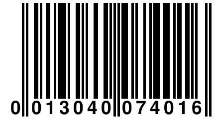 0 013040 074016