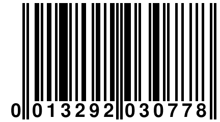 0 013292 030778