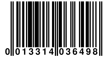 0 013314 036498