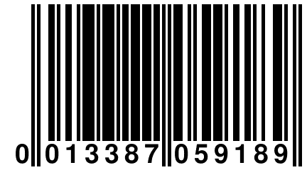 0 013387 059189