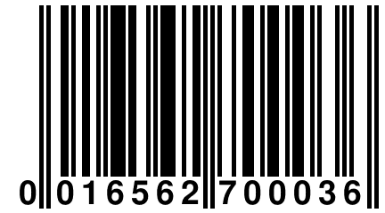 0 016562 700036