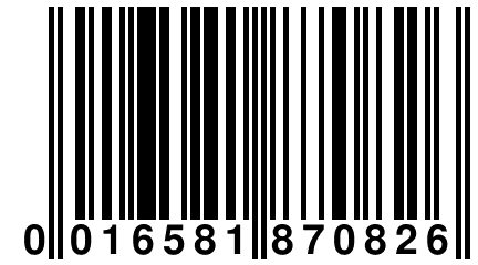 0 016581 870826