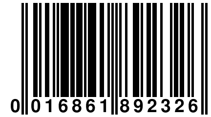 0 016861 892326