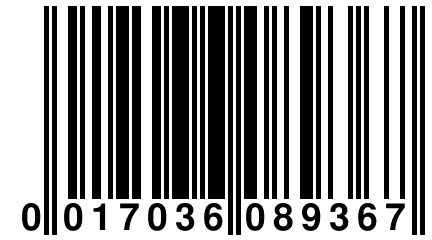 0 017036 089367