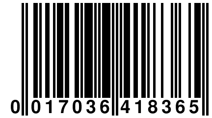 0 017036 418365