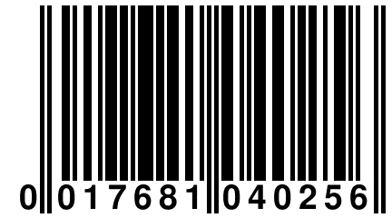 0 017681 040256