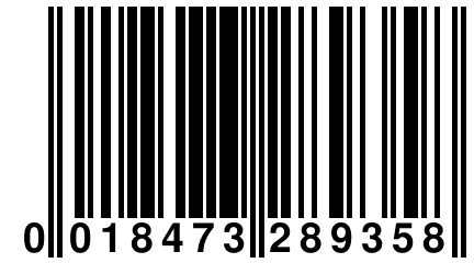 0 018473 289358