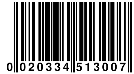 0 020334 513007