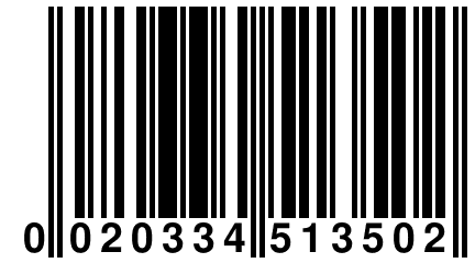 0 020334 513502