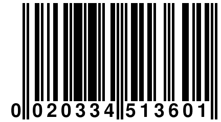 0 020334 513601