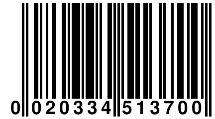 0 020334 513700