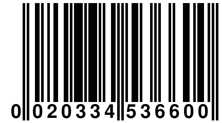 0 020334 536600