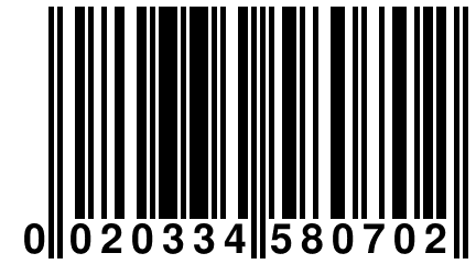 0 020334 580702