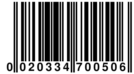 0 020334 700506