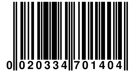 0 020334 701404