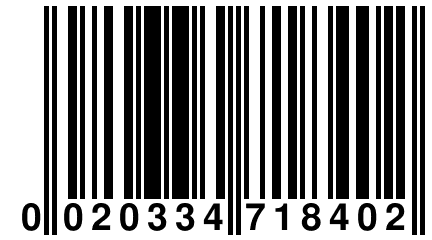 0 020334 718402