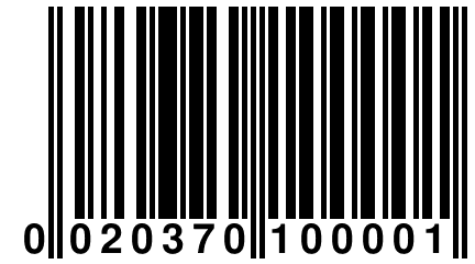 0 020370 100001