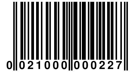 0 021000 000227