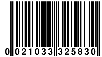 0 021033 325830