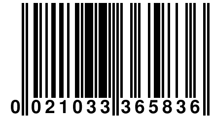 0 021033 365836