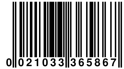 0 021033 365867