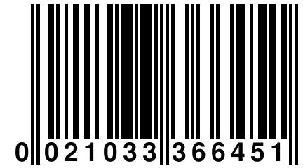 0 021033 366451