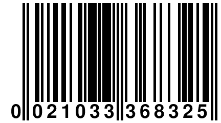 0 021033 368325