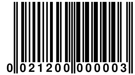 0 021200 000003