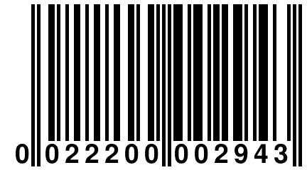 0 022200 002943