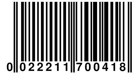 0 022211 700418