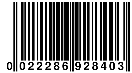 0 022286 928403